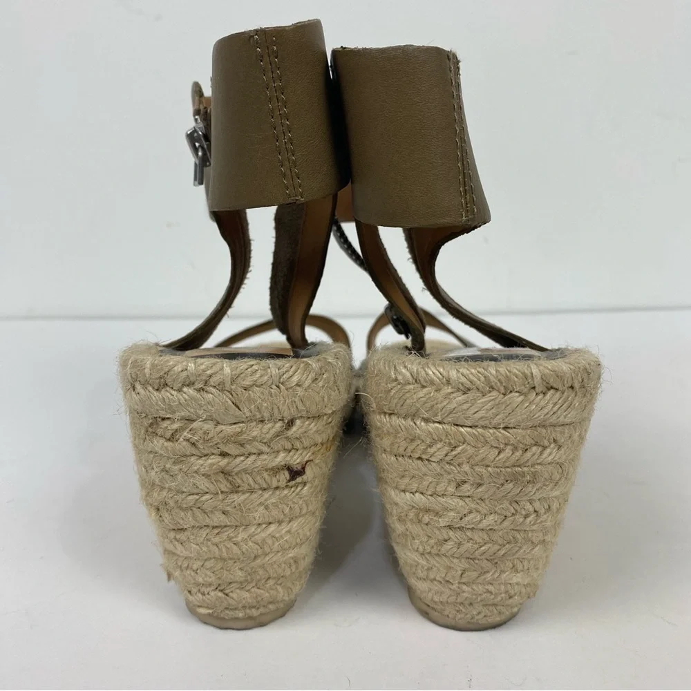 Dolce vita open toe brown espadrille wedge sandals summer